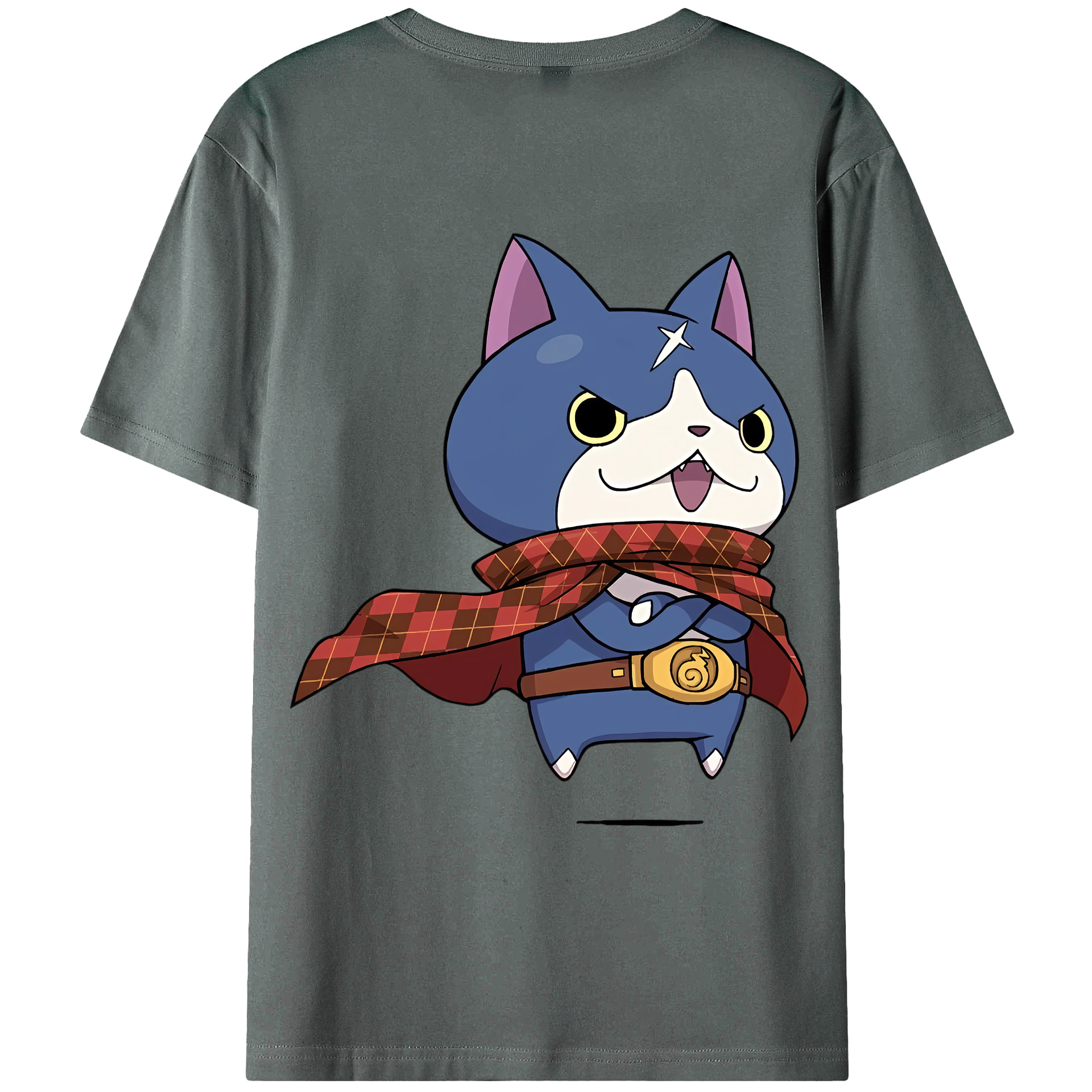 （画像用） 妖怪ウォッチ Yo-kai Watch 綿100％ メンズ半袖Tシャツ（バックプリント） 通気性